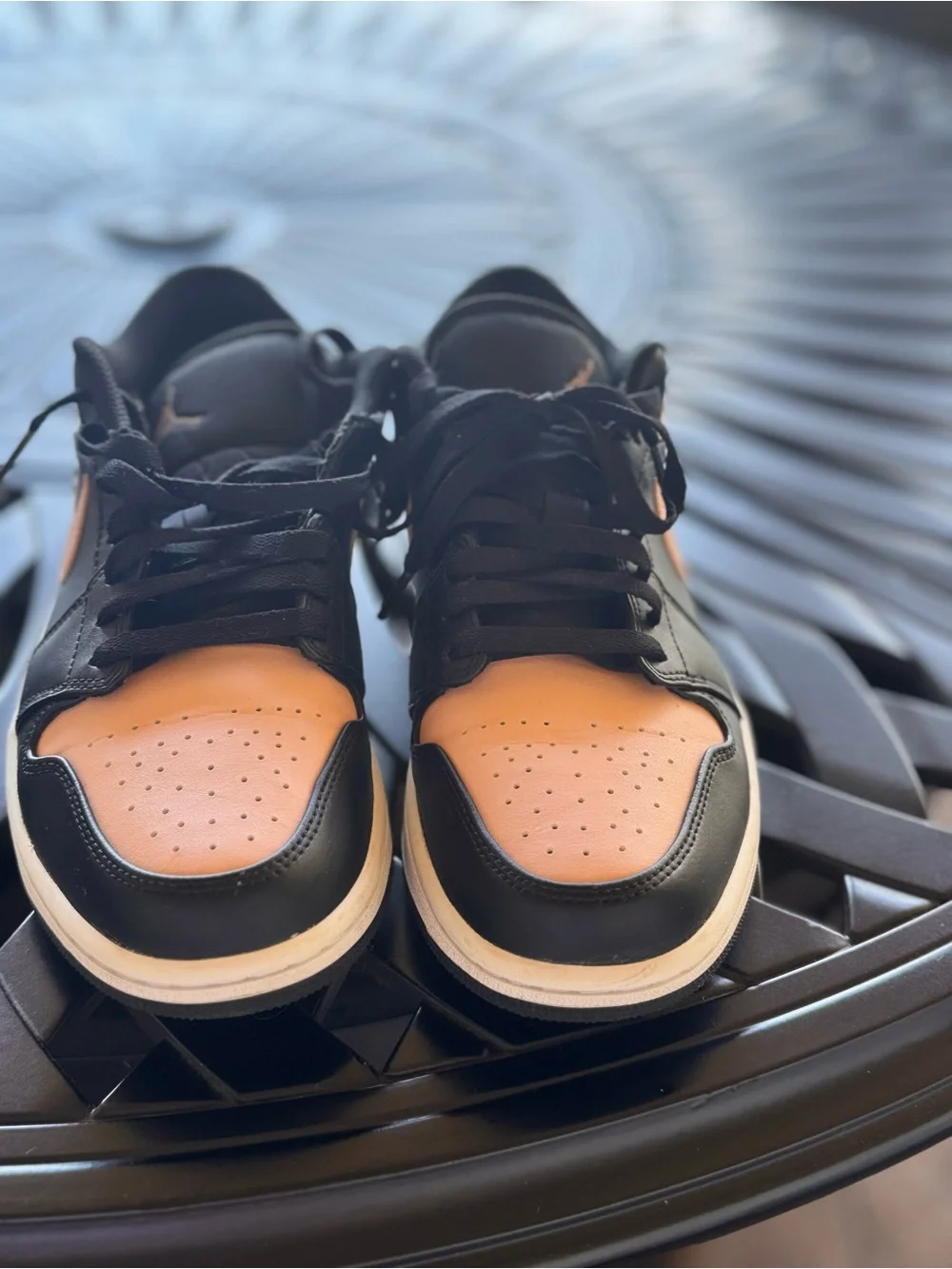 Jordan men’s Low-Top Sneakers in Peach/Black